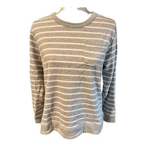 Gray Striped Long Sleeve Shirt